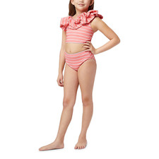 HABITUAL girl Girl's Two-Piece Stripe Set Big Kids Swimsuit Size 14 NWT