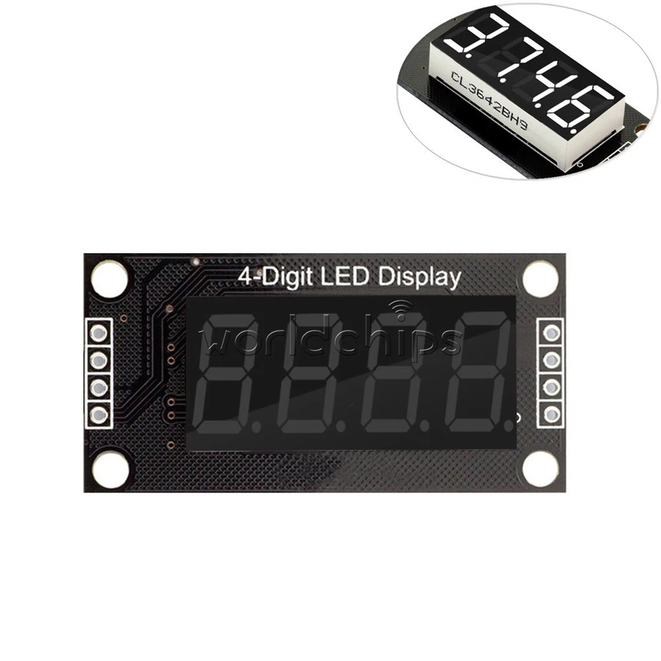 White 0.36" TM1637 7-Segment 4-digit Digital Tube LED Display Module For Arduino - Image 2 of 4