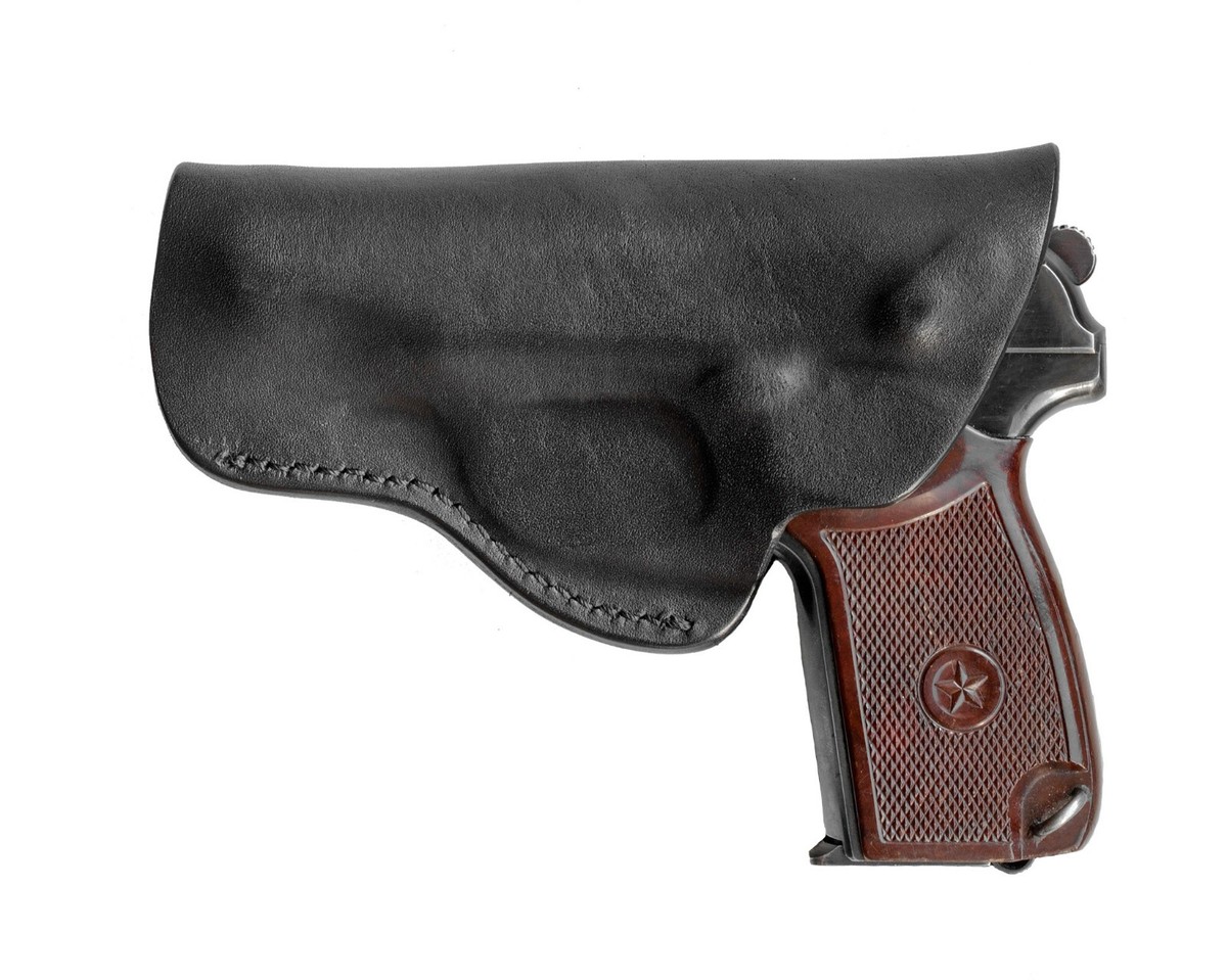 Étui En Cuir 2-en-1 Pour Makarov : Port OWB Et IWB (Femme, Main Droite)