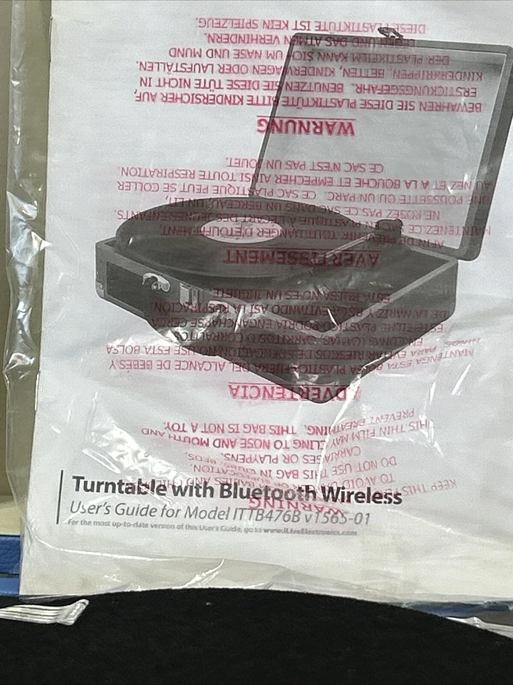 ilive Turntable With Bluetooth Wireless iTTB476BU 9b - Image 3 of 4