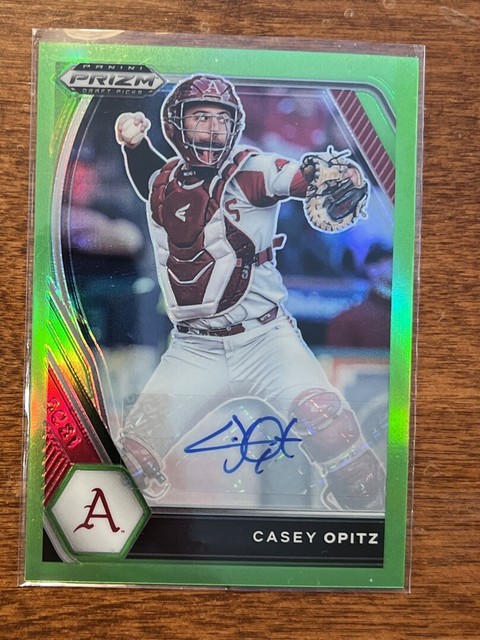 2021 Panini Prizm Draft Picks  Casey Opitz #PDP200 Lime Green /23 AUTO