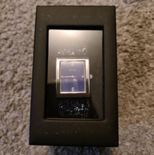 Seksy Ladies Watch Silver - Glitter Bracelet with Blue Dial. Brand New in Box.