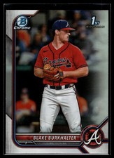 Blake Burkhalter 2022 Bowman Draft Chrome Refractor Card #BDC-10