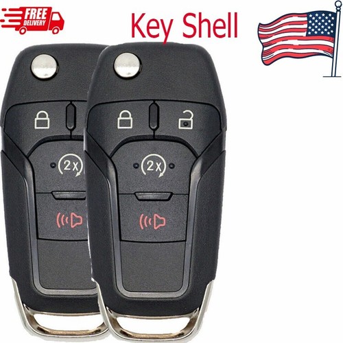 2 Remote Key Fob Uncut Shell Case For 2015-2017 Ford F-150 Explorer Edge Fuson | eBay