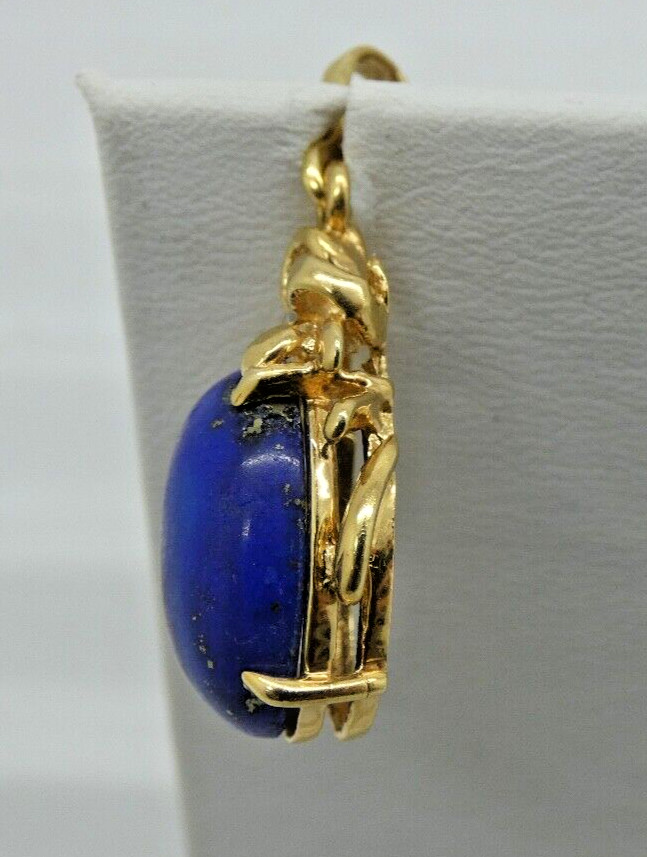 Custom Made Lapis Lazuli & Solid Gold Vintage Nec… - image 2