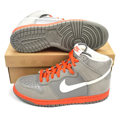 NWT Nike Dunk High Light Charcoal Orange Un Pigeon Staple 9 DS 2012 AUTHENTIC 