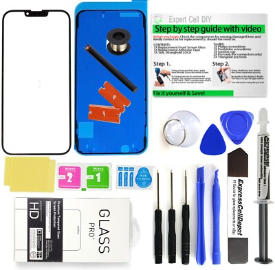 for Apple iPhone 13 Pro Max Front Screen Outer Glass Lens Replacement kit