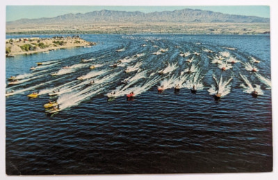 Outboard World Championship Boat Race Lake Havasu City, AZ Arizona VTG Postcard