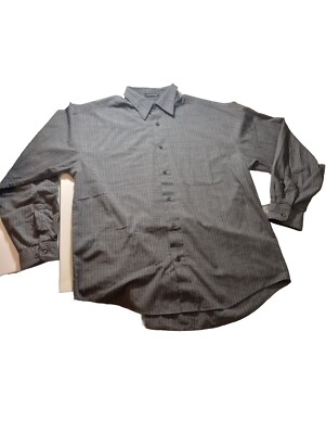 Arrow Mens, Wrinkle Free, Gray, Long Sleeved, Button Down, Shirt, Medium