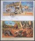 Australian DINOSAURS Mega Fauna Pre Historic Animals Mini Sheet FDC's