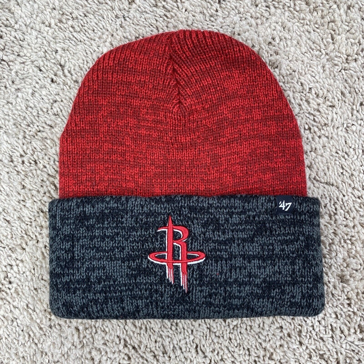 Houston Rockets Hat Knit Mitchell & Ness HWC NBA Team Logo Houston