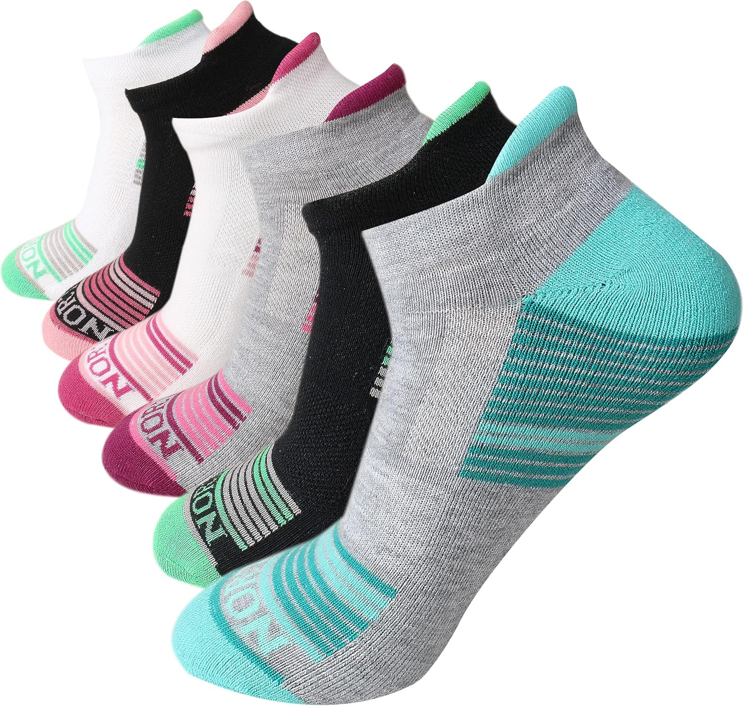 Compression Ankle Socks 6 Pack for Men Women Athletic Cushioned Support