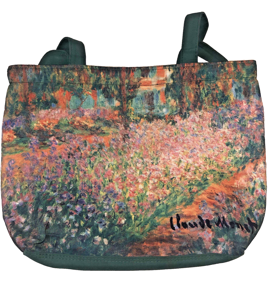 Vintage 90s Salamander Tote Handbag Unisex Claude Monet Lined Tote 