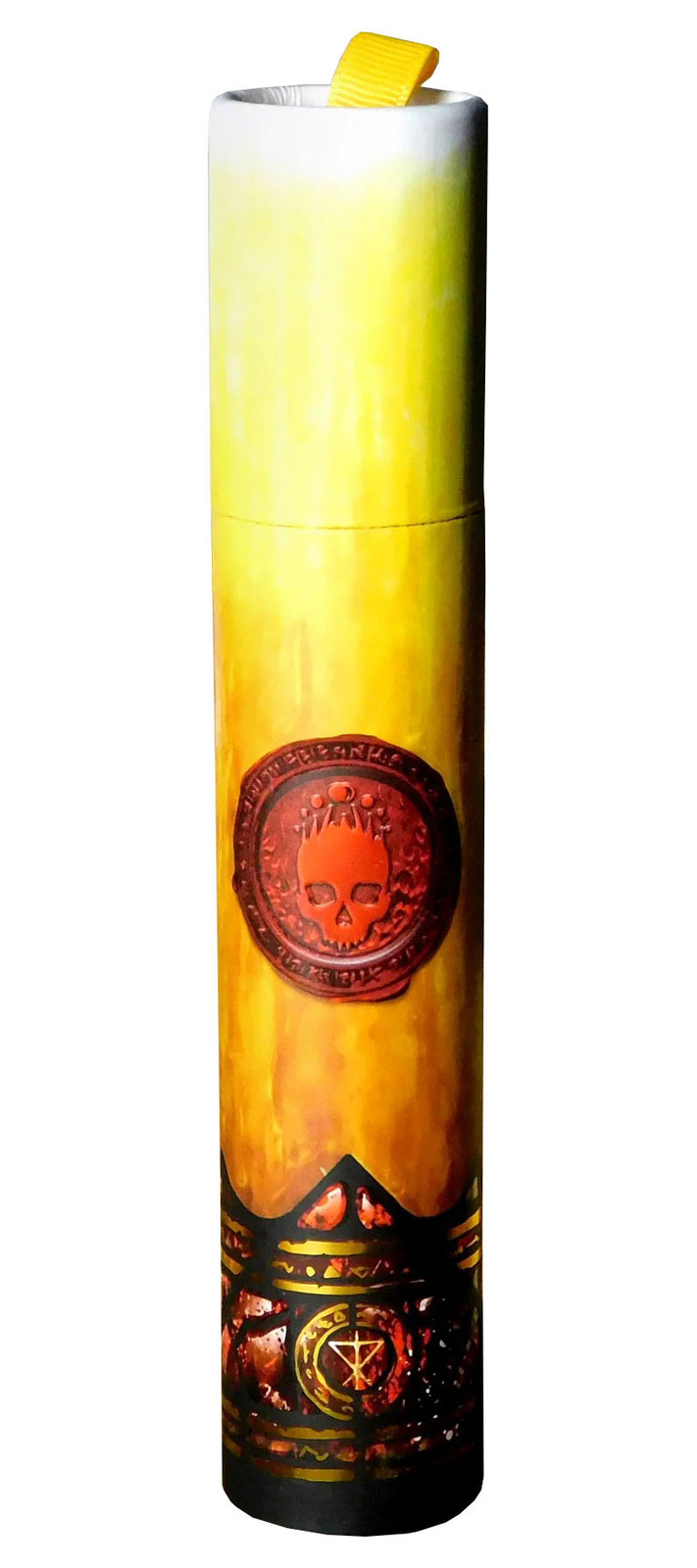 Трубка для игры в кости с ритуальной свечой: Знак Некрономикона