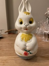 Vintage Bunny Selco Toy Roly Poly Fun Chiming Weeble Movement 1950-60  s