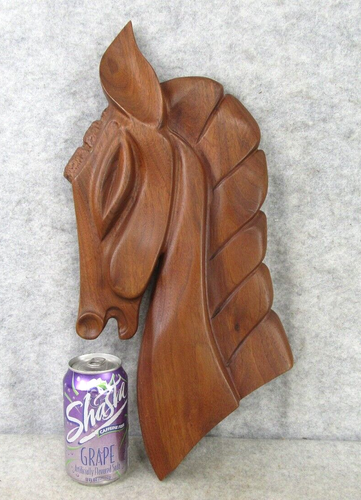 Vintage Signed 1975 Mid Century Modern Wood Stylized Horse Wall Sculpture Decor - Picture 2 of 18