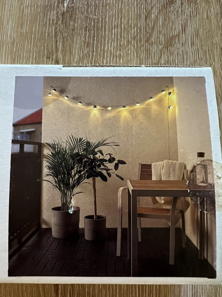 ikea SOLVINDEN LED string light with 12 lights, outdoor/battery operated - Image 2 of 4