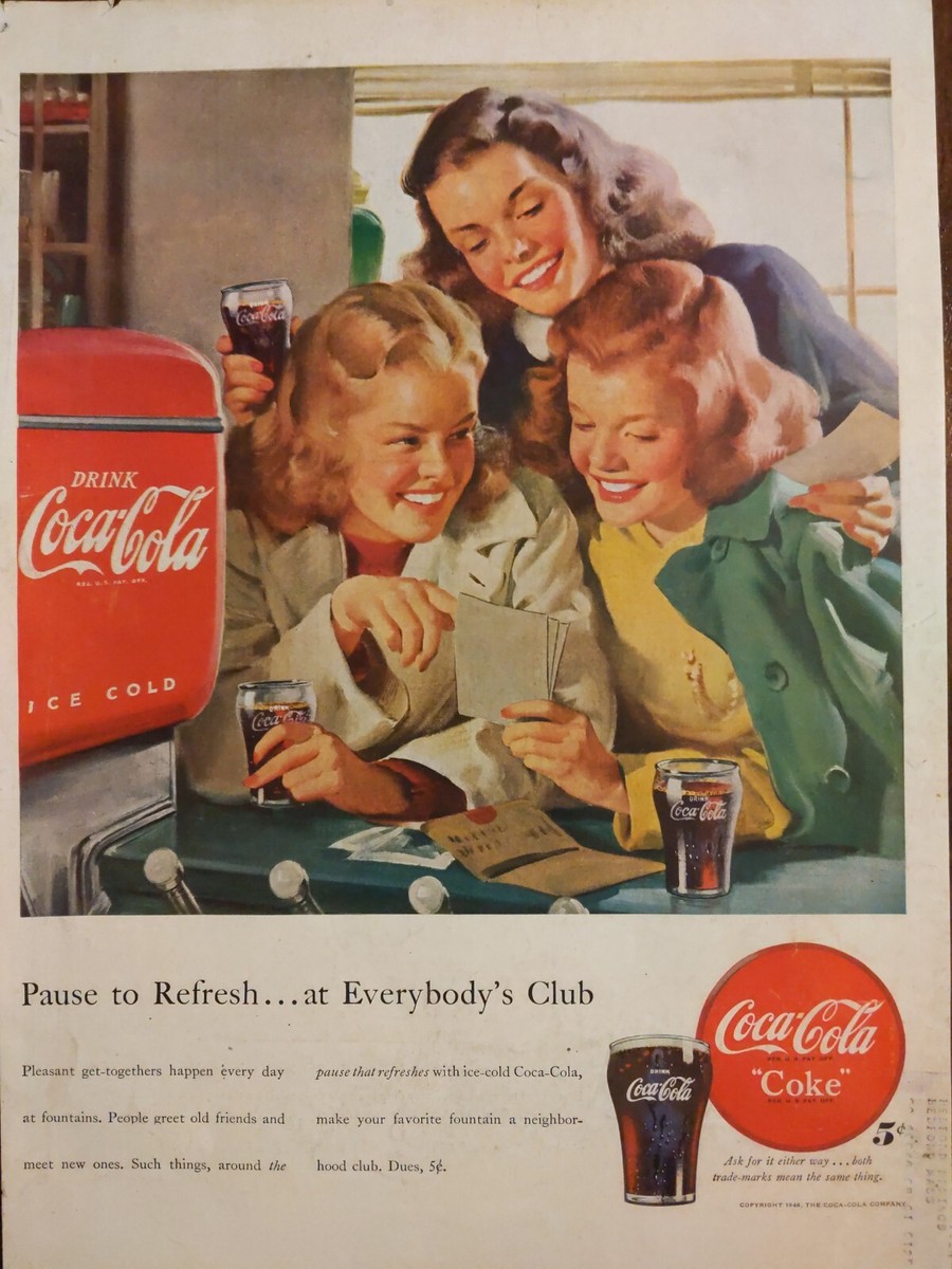 1948 vintage Coca-Cola print ad. Paws to refresh | eBay