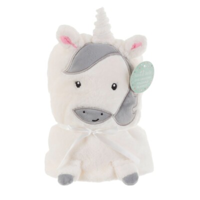 Sass & Belle Evie Unicorn Soft Fleece Baby Blanket Cream Nursery Child Kids Room