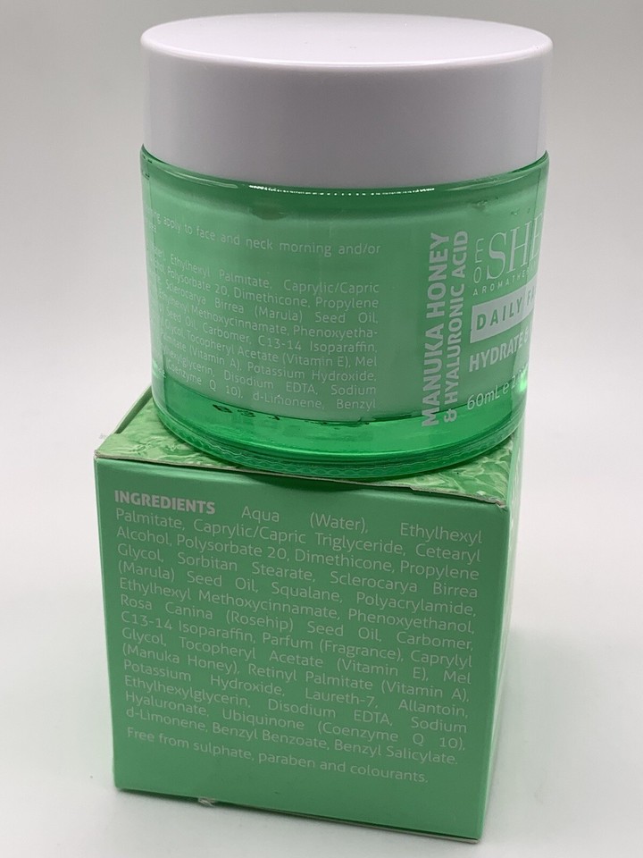 om SHE Aromatherapy Manuka Honey & Hyaluronic Acid Daily Facial Cream eBay