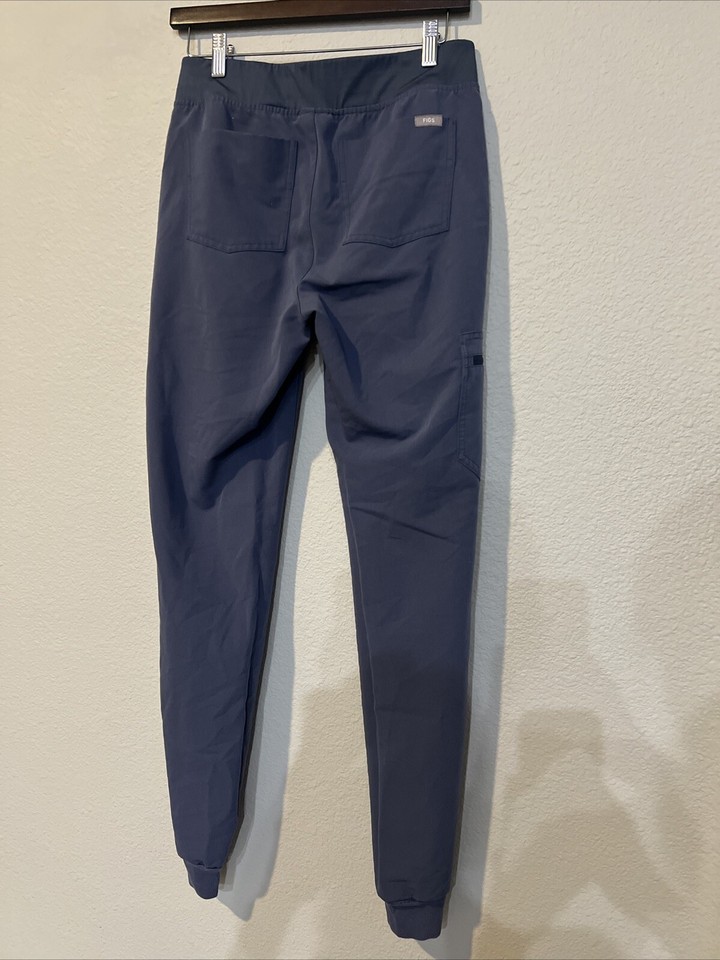 FIGS Women's JoggerScb Pants SIZE X SMALL/TALL DARK GRAY/BLU 31.5