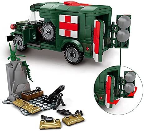 262 Piece Military WW2 Ambulance Building Blocks Toy Bricks Set - Picture 4 of 7