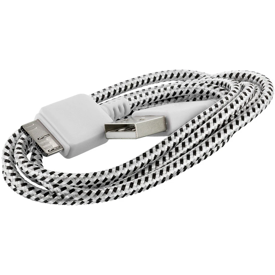 Cable cargador cable de alimentación de datos USB 3.0 trenzado para Samsung Galaxy S5 Note 3 N9002 Foto 4 de 4