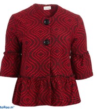 Seven Karat Red Ruffle Hem Blazer Size 1x Nwot
