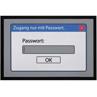 Doormat with Slogan Access Only with Password Parody Computer Digital Non Slip