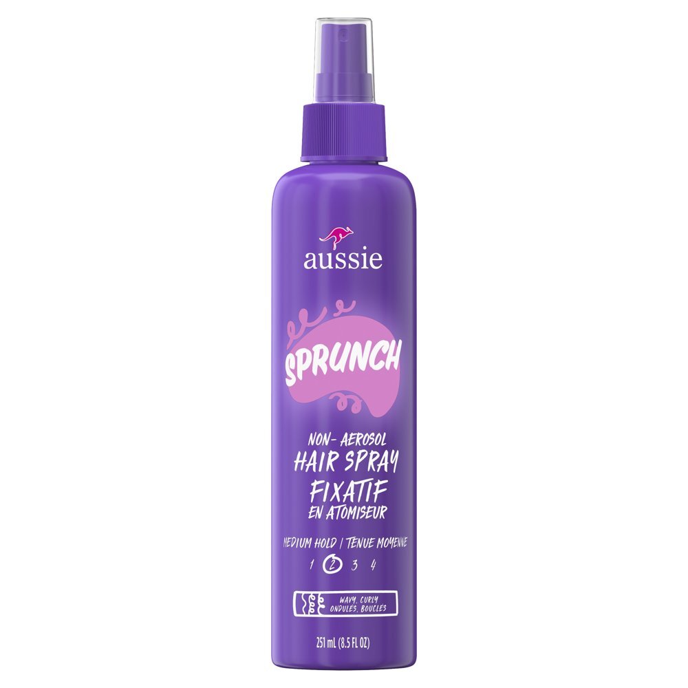 Aussie Sprunch Non-Aerosol Hair Spray for Curly Hair and Wavy Hair, 8.5 Fl Oz