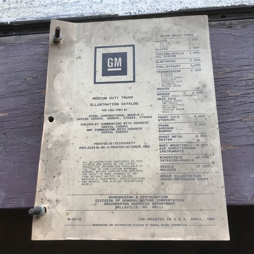 1983 1984 GM Medium Duty Truck Illustration Catalog GMC Chevrolet