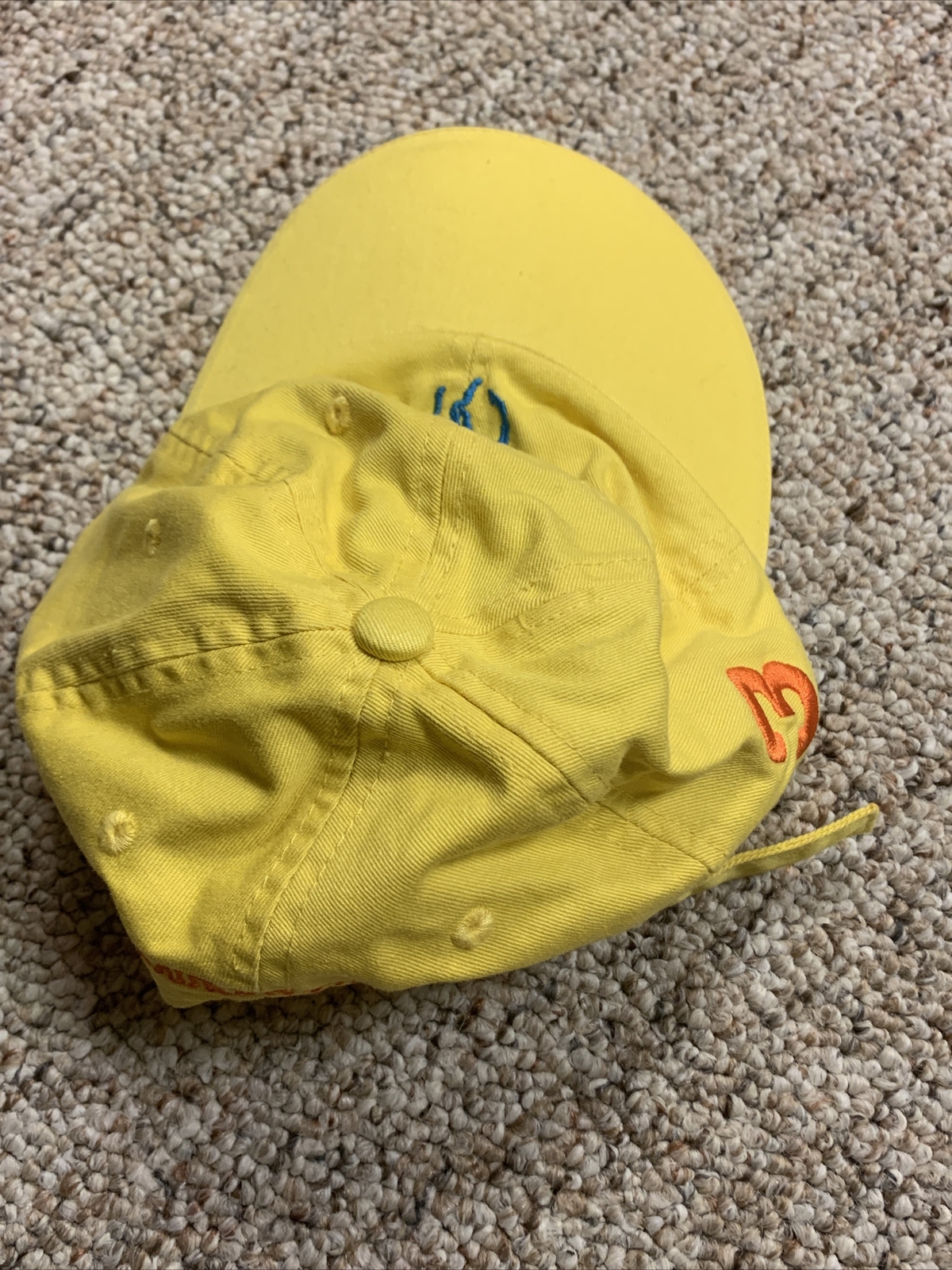 CAPPELLO FIRMATO RALPH LAUREN THE BIG PONY COLLECTION GIALLO BRILLANTE NUOVO