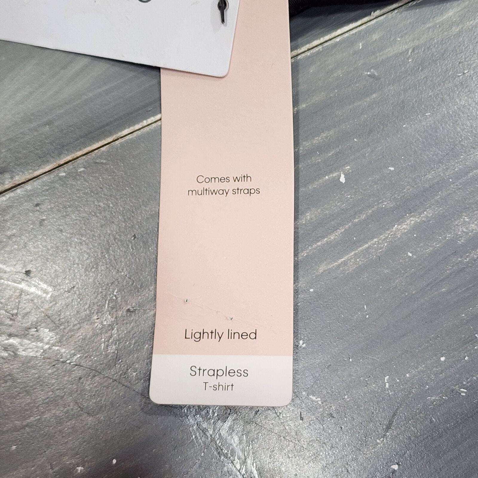 Calvin Klein Strapless Bra 32D Black Lightly Lined Constant QF5528 thumbnail 7