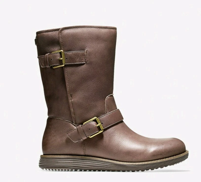 Cole Haan Women s Moto Grand Engineer Waterproof Boot Chestnut