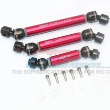 GPM Steel+Aluminium Front + Center + Rear CVD Drive Shaft Red : TRX-6
