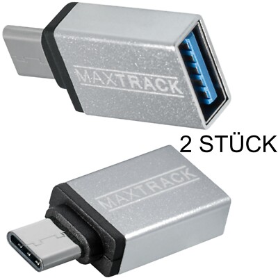 2Stück OTG Host Daten Adapter USB 3.0 A Buchse C Stecker Handy Tablet Drucker  