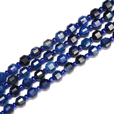 Kyanite Prism Cut Double Point Beads Size 6mm 15.5'' Strand (6mm)