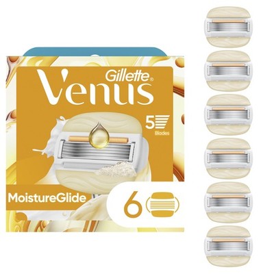 Venus MoistureGlide Women's Razor Blade Refills, with Built-in Shave Gel Bars