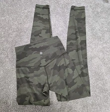 Lululemon Align Pant Full Length 28" Leggings Buttery Soft Camo Green Size 2