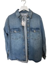 Zara Denim Jacket Style Button Up Top