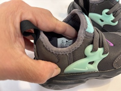 Nike Presto React Running Shoes 5c Toddler Aqua Gray Teal Purple