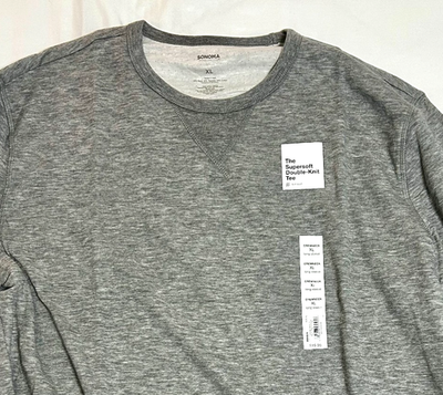 New Sonoma Unisex Super Soft Thermal Shirt Double-Knit Tee Size XL