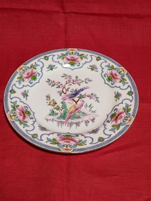2 Royal Worcester Teller von 1918 Transferdruck dann handbemalt sehr guter Zustand