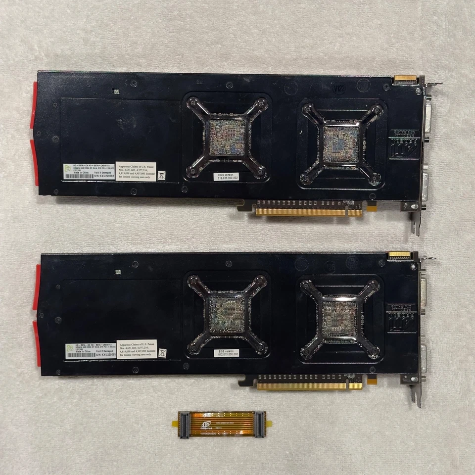 2x ATI Radeon HD 5970 Black Edition 2GB GDDR5 XFX GPU + AMD CrossFire Bridge - Image 2 of 4