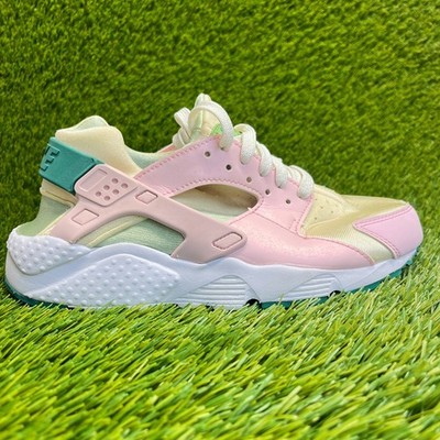 Nike Air Huarache Run Girls Size 5Y Pink Beige Running Athletic