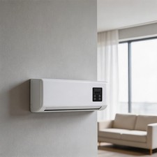 White ABS Wall Mounted Air Conditioner Heater 42 18 12CM for Small Room Use