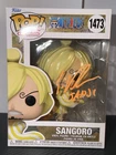 ONE PIECE SANGORO FUNKO POP 1473 ERIC VALE SIGNED BECKETT BAS COA AUTOGRAPHED