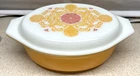 Vintage PYREX Seville Orange Oval Casserole Dish and Lid #045  1971- 72