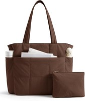 Handtasche Damen Groß Puffer Shopper Tote Bag 15,6 Zoll Laptoptasche Schule