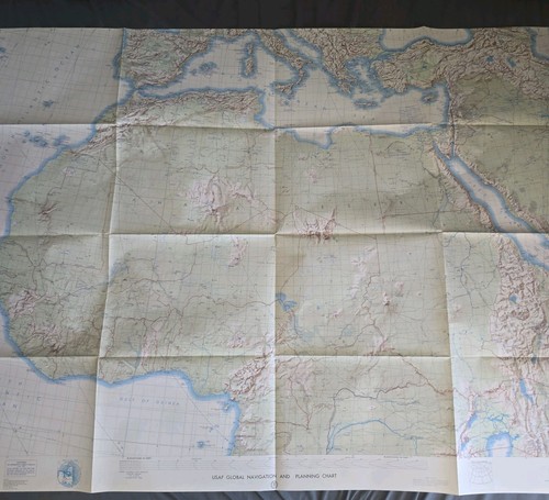 USAF Global Navigation Planning Chart Map GNC-11N 1968 North Africa Air Force